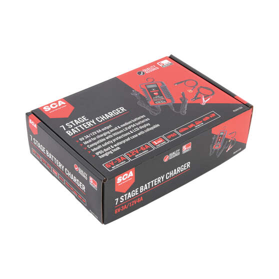 SCA 6/12V 3/6 Amp Battery Charger, , scaau_hi-res