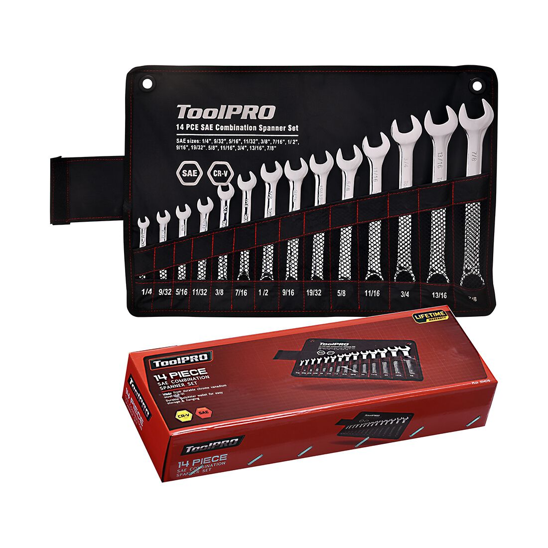 ToolPRO Spanner Set Combination SAE 14 Piece, , scaau_hi-res