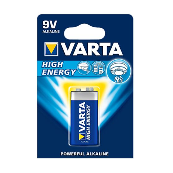 Varta High Energy Battery - 9V, 1 Pack, , scaau_hi-res