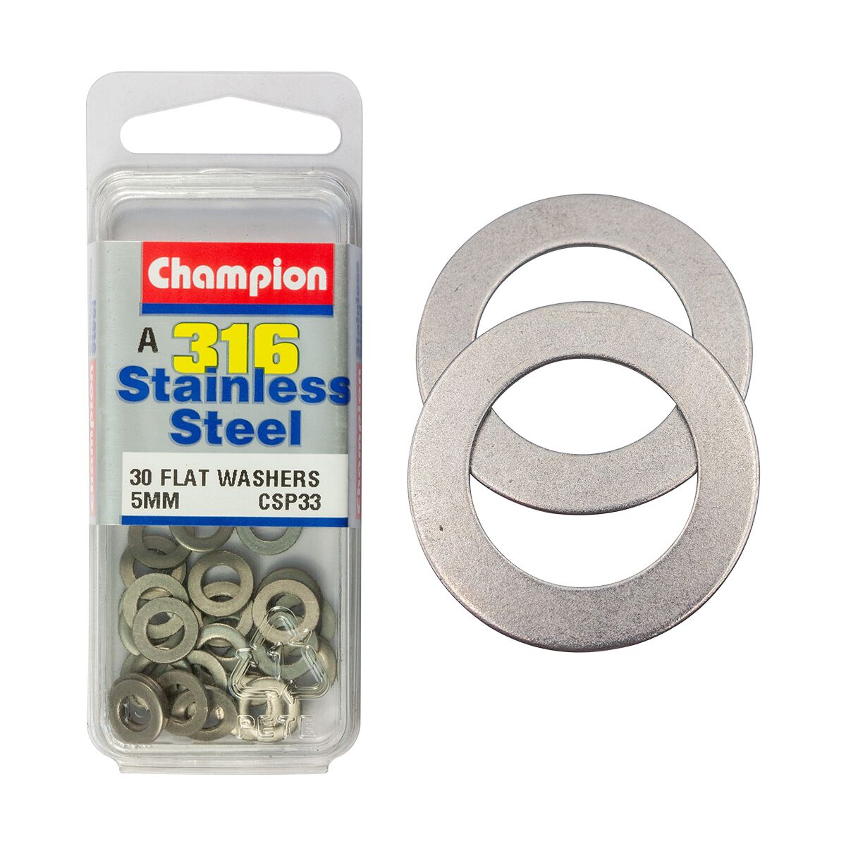 Champion Flat Washers - 5mm, , scaau_hi-res
