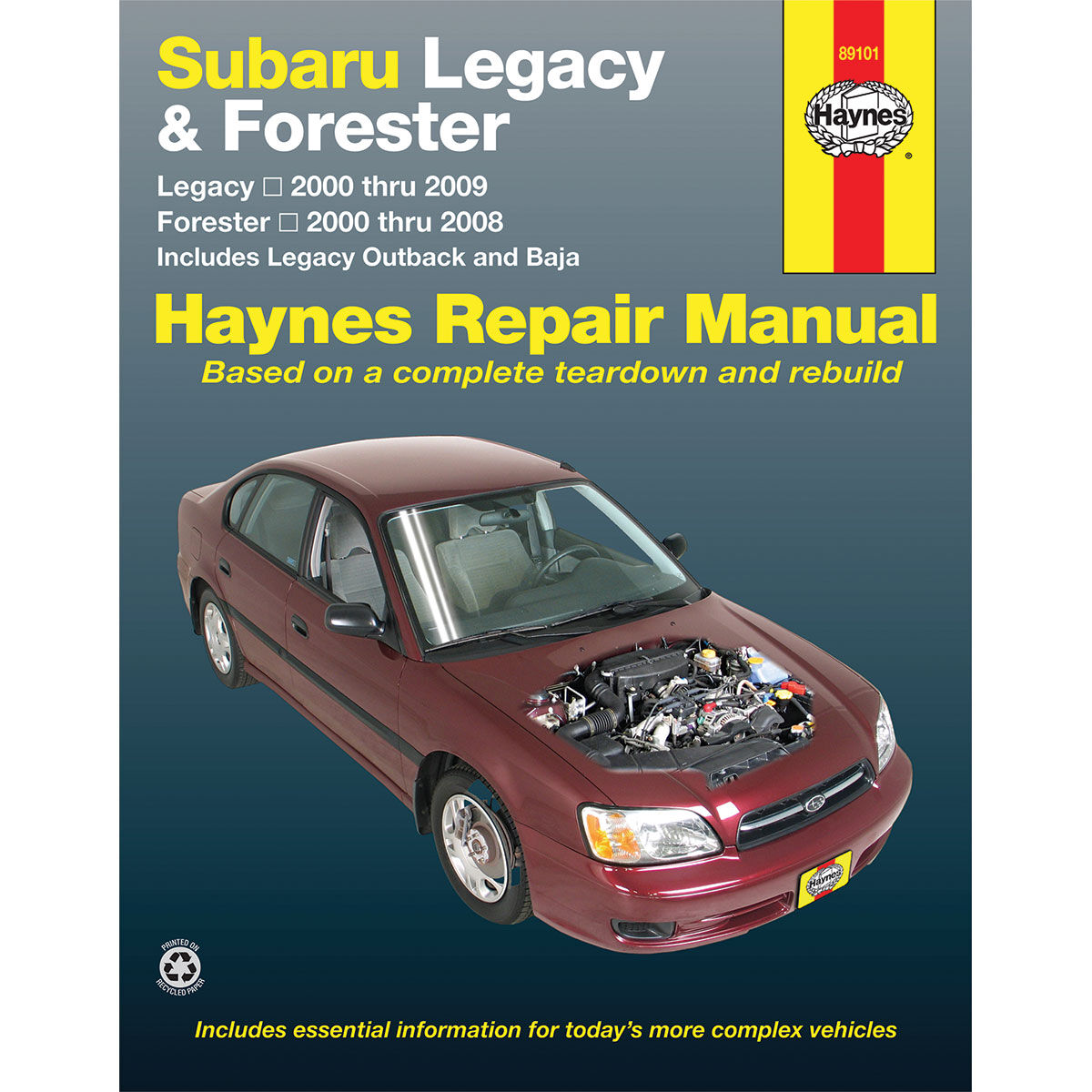 Haynes Car Manual For Subaru Forester, Liberty and Outback 2000-2008 - 89101, , scaau_hi-res