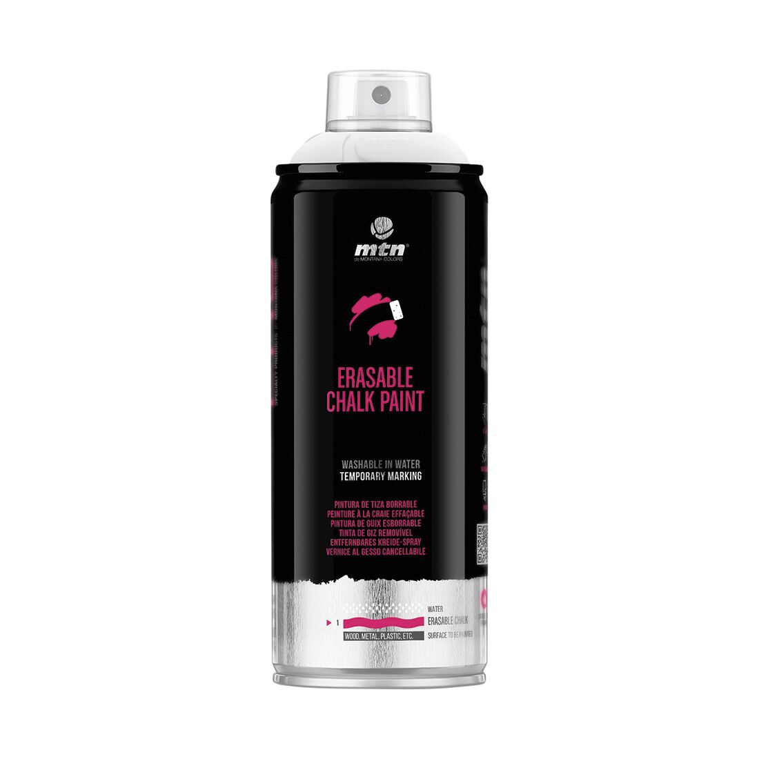 MTN Pro White Erasable Chalk Spray Paint  400mL, , scaau_hi-res