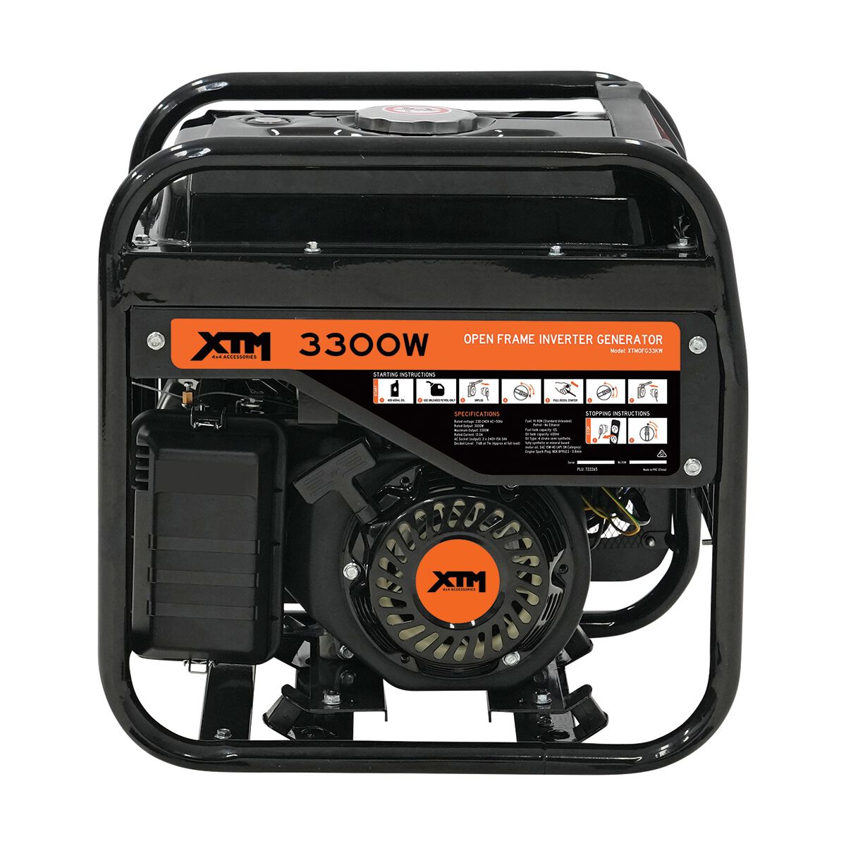 XTM 3300W Inverter Generator Open Frame, , scaau_hi-res