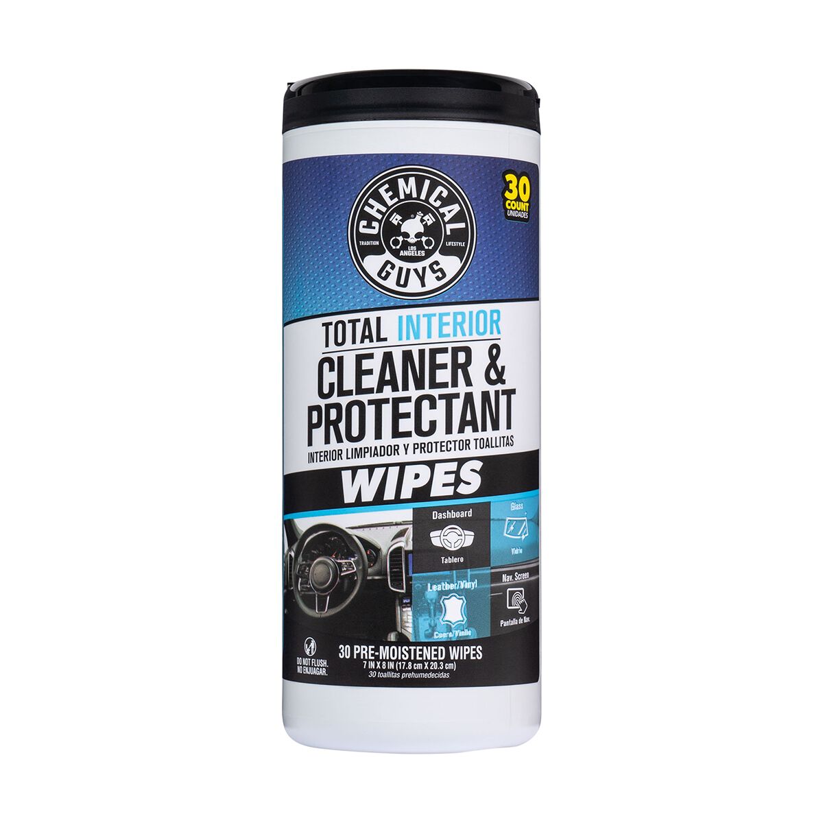 Chemical Guys Total Interior Clean & Protectant 30PK Wipes, , scaau_hi-res