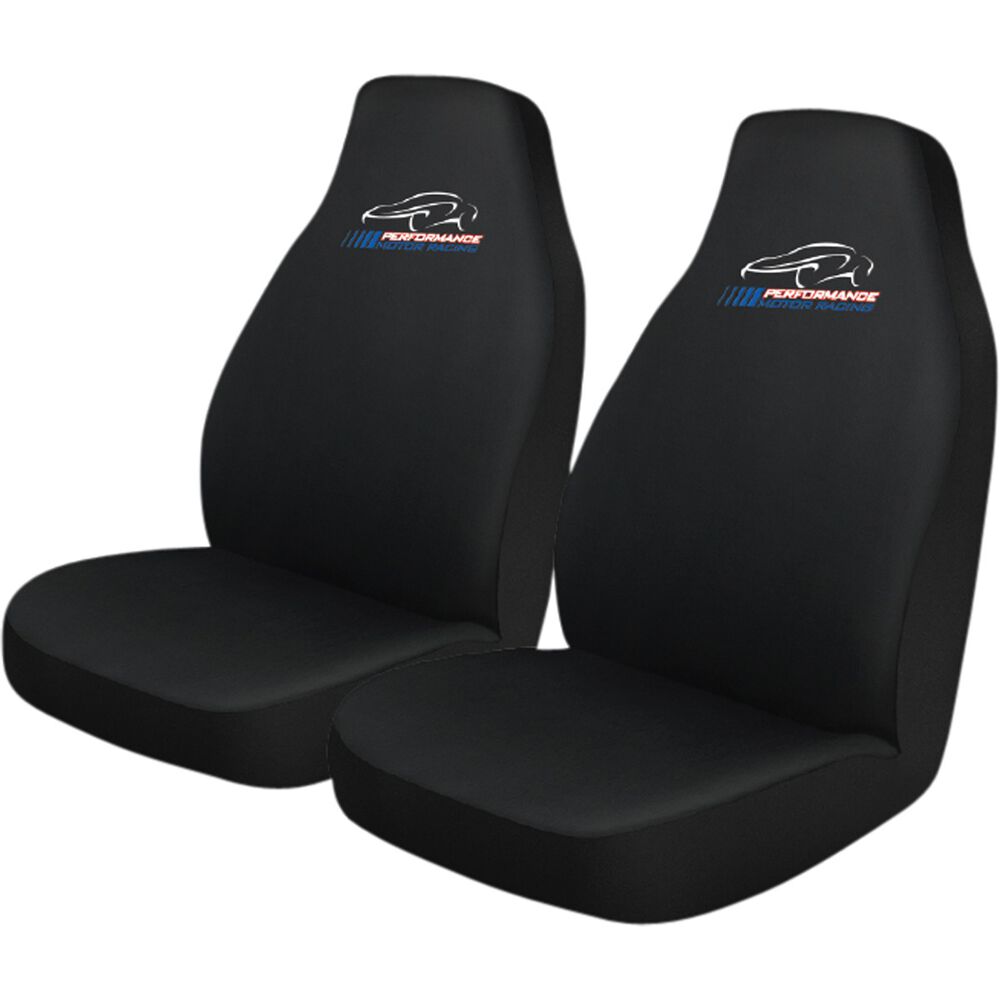Performance Racing Slip On Seat Covers Black, Builtin Headrests