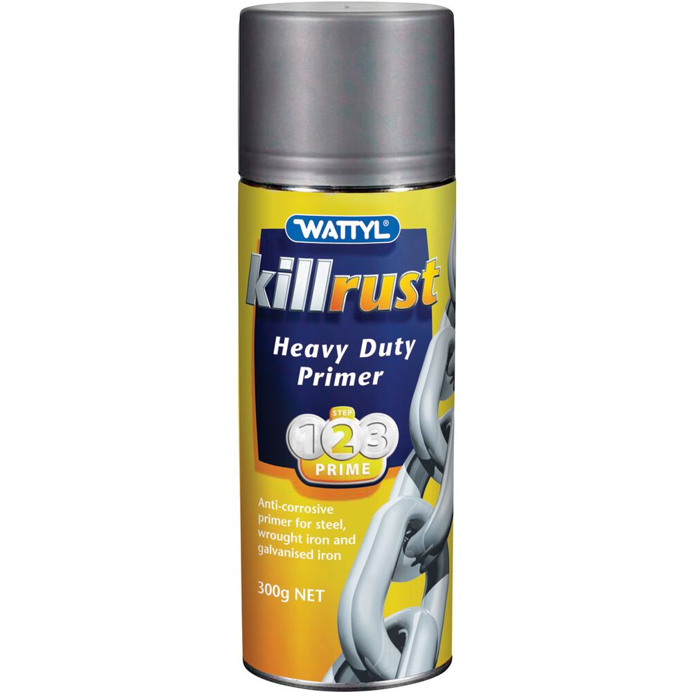 Wattyl Killrust Enamel Primer Aerosol Paint, Grey 300g Supercheap Auto