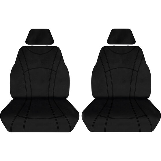 Getaway Neoprene Ready Made Seat Covers Front Pair Black suits Triton