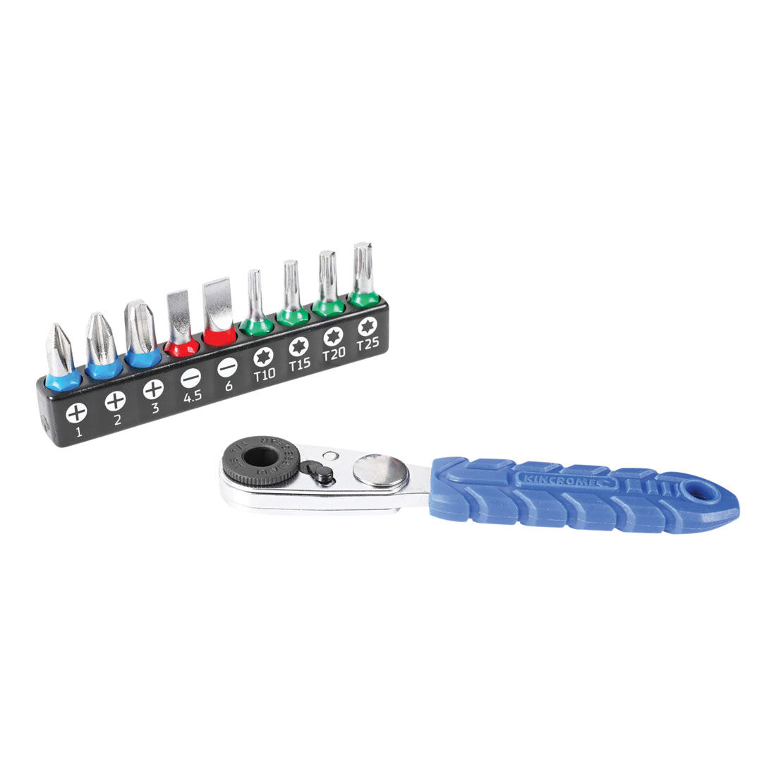 Kincrome 10 Piece Mini Ratchet and Bit Set, , scaau_hi-res