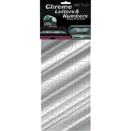 Sticker Letter and Numbers, Chrome, , scaau_hi-res