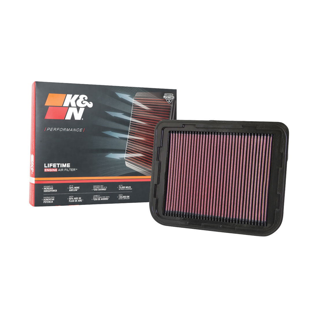 K&N Air Filter - 33-2950 (Interchangeable with A1553), , scaau_hi-res