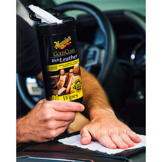 Meguiar's Gold Class Leather Wipes 30 Pack, , scaau_hi-res