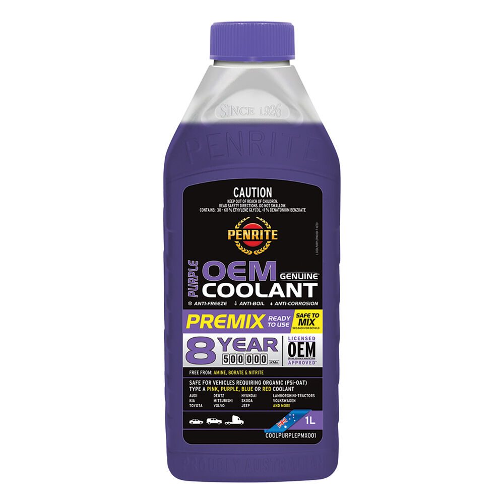 Penrite Purple Long Life Anti Freeze / Anti Boil Premix Coolant 1L