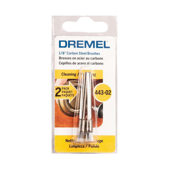 Dremel 2pk Carbon Steel 3.2mm Shank 3.2 Mm Dia Brush, , scaau_hi-res