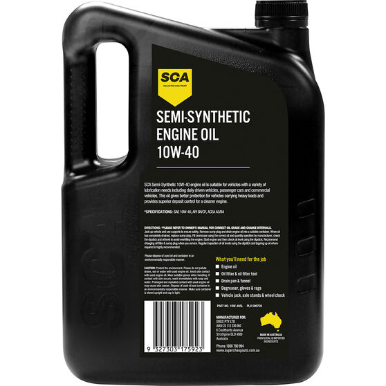 SCA Semi Synthetic Engine Oil 10W-40 5 Litre, , scaau_hi-res