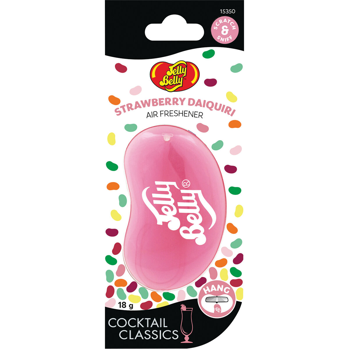 Jelly Belly 3D Air Freshener Strawberry Daiquiri, , scaau_hi-res