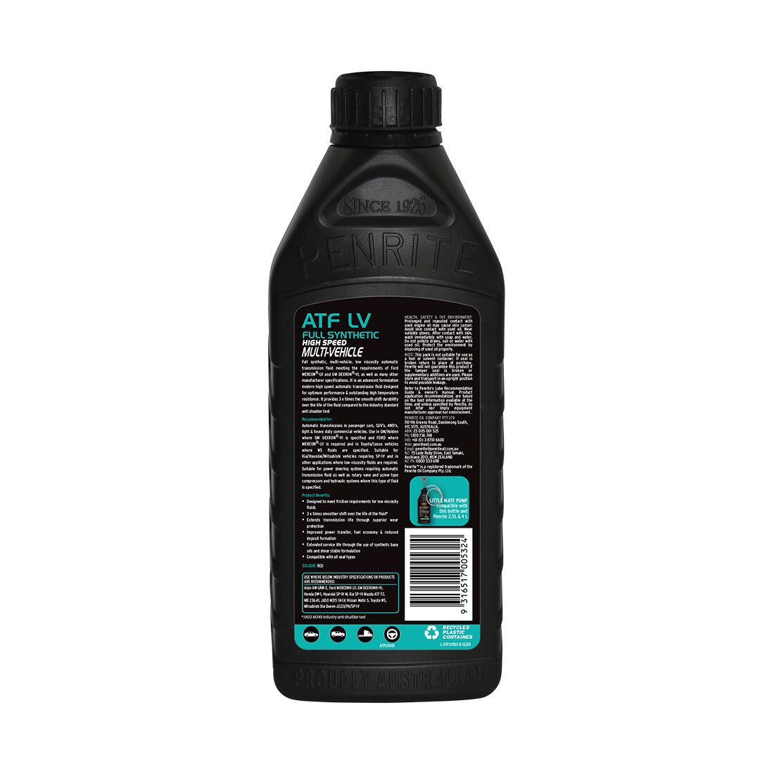 Penrite LV Automatic Transmission Fluid - 1 Litre, , scaau_hi-res