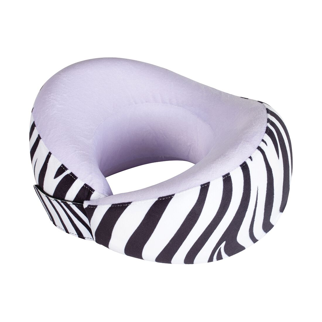 Cabin Crew Neck Pillow and Eye Mask - Black/White/Lilac, , scaau_hi-res