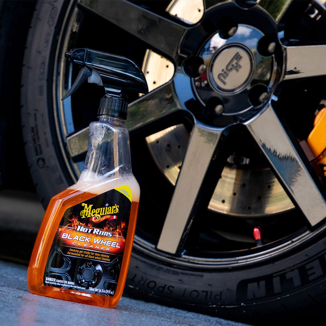Meguiar's Hot Rims Black Wheel Cleaner 709mL, , scaau_hi-res