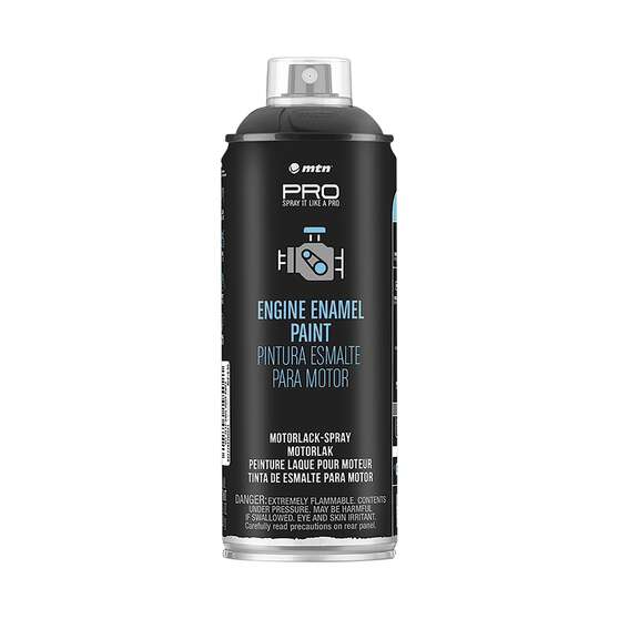 MTN PRO Engine Enamel Black Satin 400ml Spray Paint, , scaau_hi-res