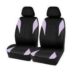SCA Seat Cover Leather Look Black/Lilac, , scaau_hi-res