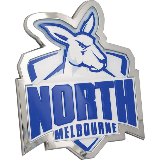North Melbourne Kangaroos AFL Supporter 3D Chrome Logo, , scaau_hi-res