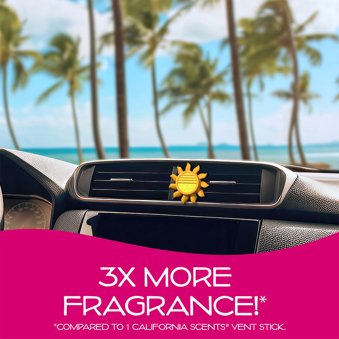 California Scents Novelty Sun Spinner Car Air Freshener Vent Clip, Tropical Colada Scent, , scaau_hi-res