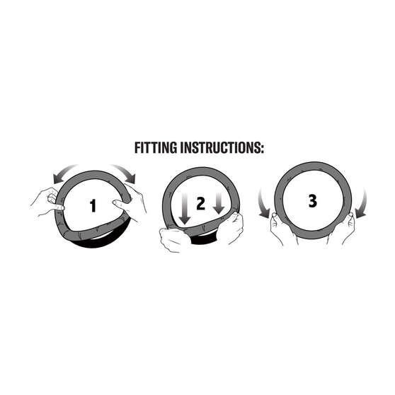 Dickies Premium Leather Look & Suede Steering Wheel Cover Black 380mm Diameter, , scaau_hi-res