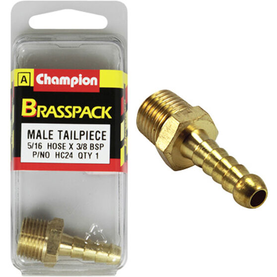 Champion Brass Pack Male Hose Barb HC24, 5/16" X 3/8", , scaau_hi-res