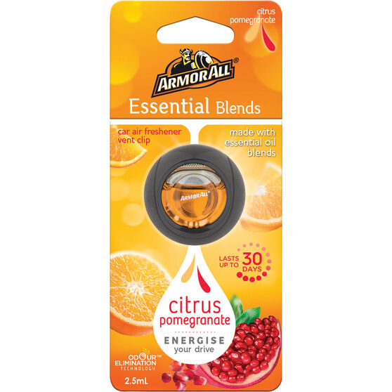 Armor All Vent Air Freshener Essential Blends Citrus Pomegranate 2.5mL, , scaau_hi-res