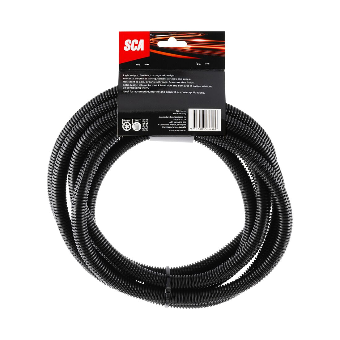 SCA Corrugated Split Tubing - 12mm x 3m, , scaau_hi-res