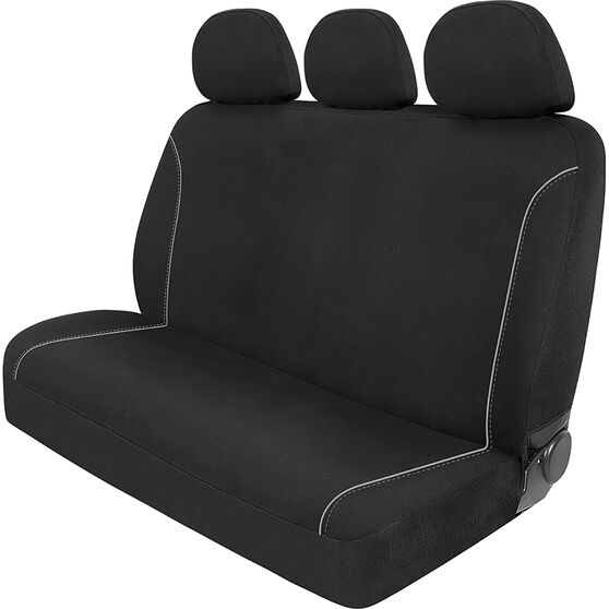 SCA Canvas Seat Covers - Black/Grey Adjustable Headrests Size 06H Rear Seat, , scaau_hi-res