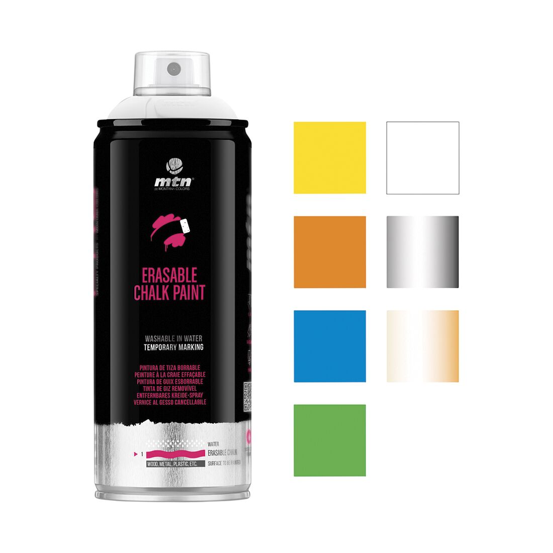 MTN Pro White Erasable Chalk Spray Paint  400mL, , scaau_hi-res