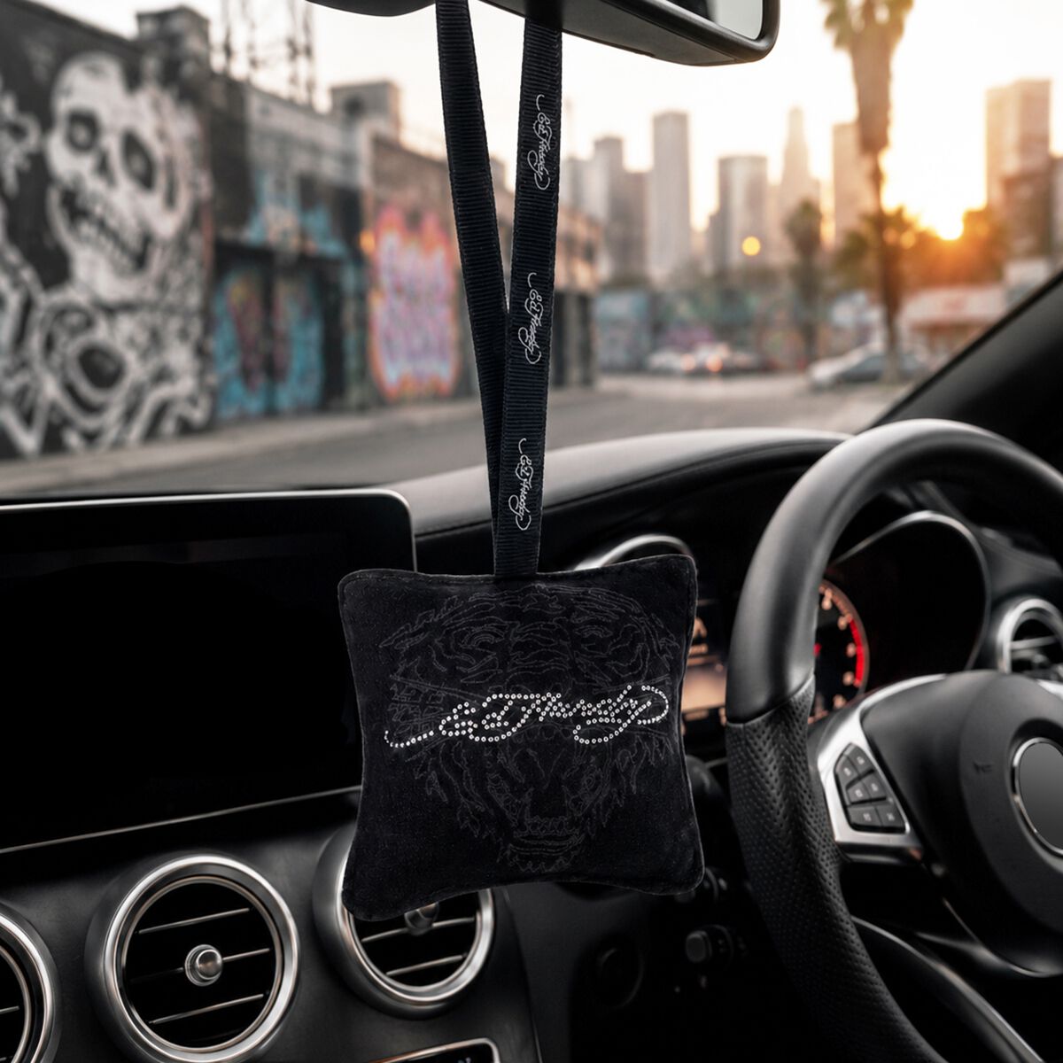 Ed Hardy Tiger Beadbag Air Freshener - Black, Vanilla, , scaau_hi-res