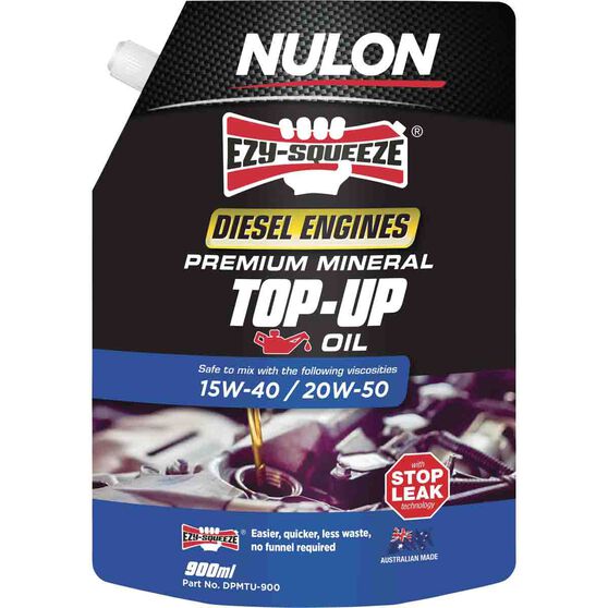Nulon Ezy Squeeze Premium Mineral Diesel Top Up Oil 900mL, , scaau_hi-res