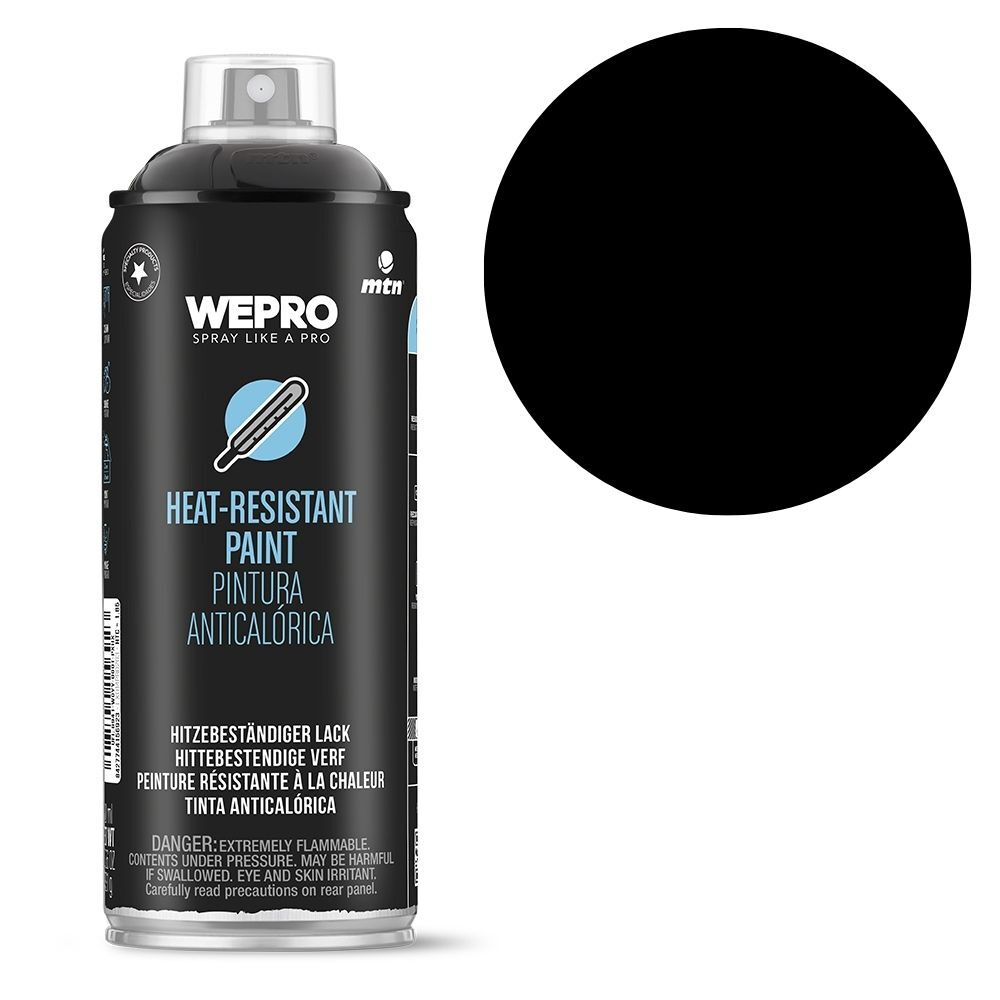 MTN Pro Black Heat Resistant Spray Paint 400mL, , scaau_hi-res
