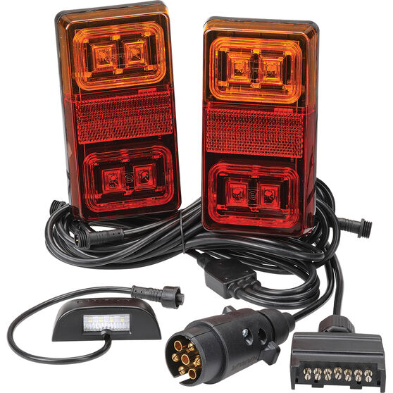 Narva 12V Trailer Plug & Play Kit - Square Lamps, , scaau_hi-res