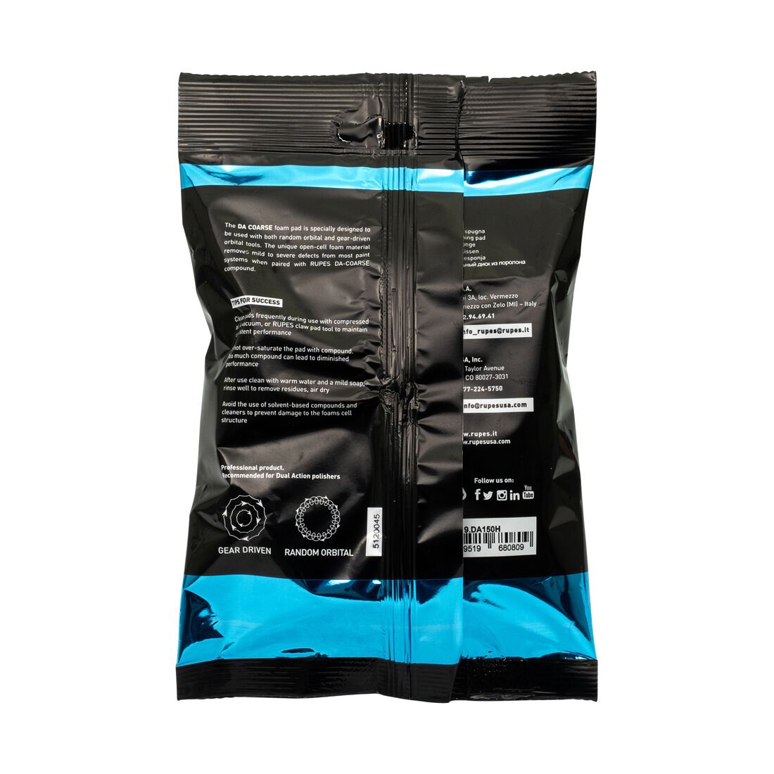 RUPES D-A Coarse Polishing Foam Pad - 130/150mm, , scaau_hi-res