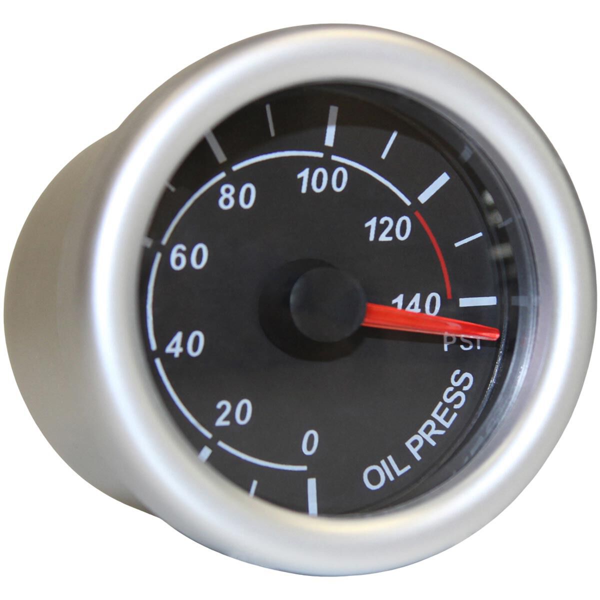 Autoline Oil Pressure Gauge - Black, 52mm, , scaau_hi-res