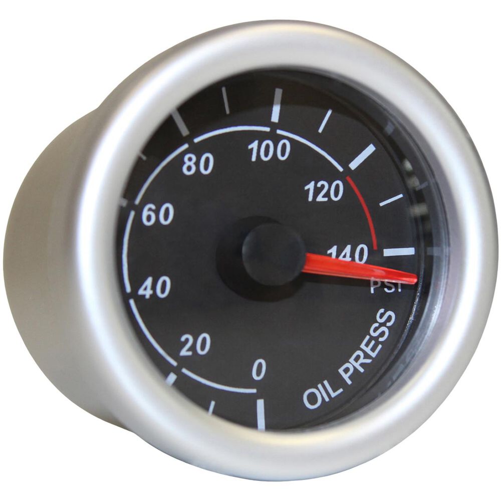 Autoline Oil Pressure Gauge Black, 52mm Supercheap Auto