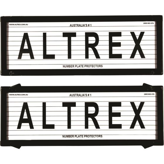 Altrex Number Plate Protector - 6 Figure Black With Lines 6L, , scaau_hi-res
