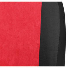 SCA Cord Seat Covers Red/Black Adjustable Headrests Rear Bench, , scaau_hi-res