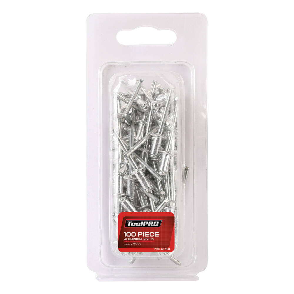 Tool Pro Rivet ToolPRO Aluminium Rivets 4mm x 9.5mm 100 Piece | Supercheap Auto