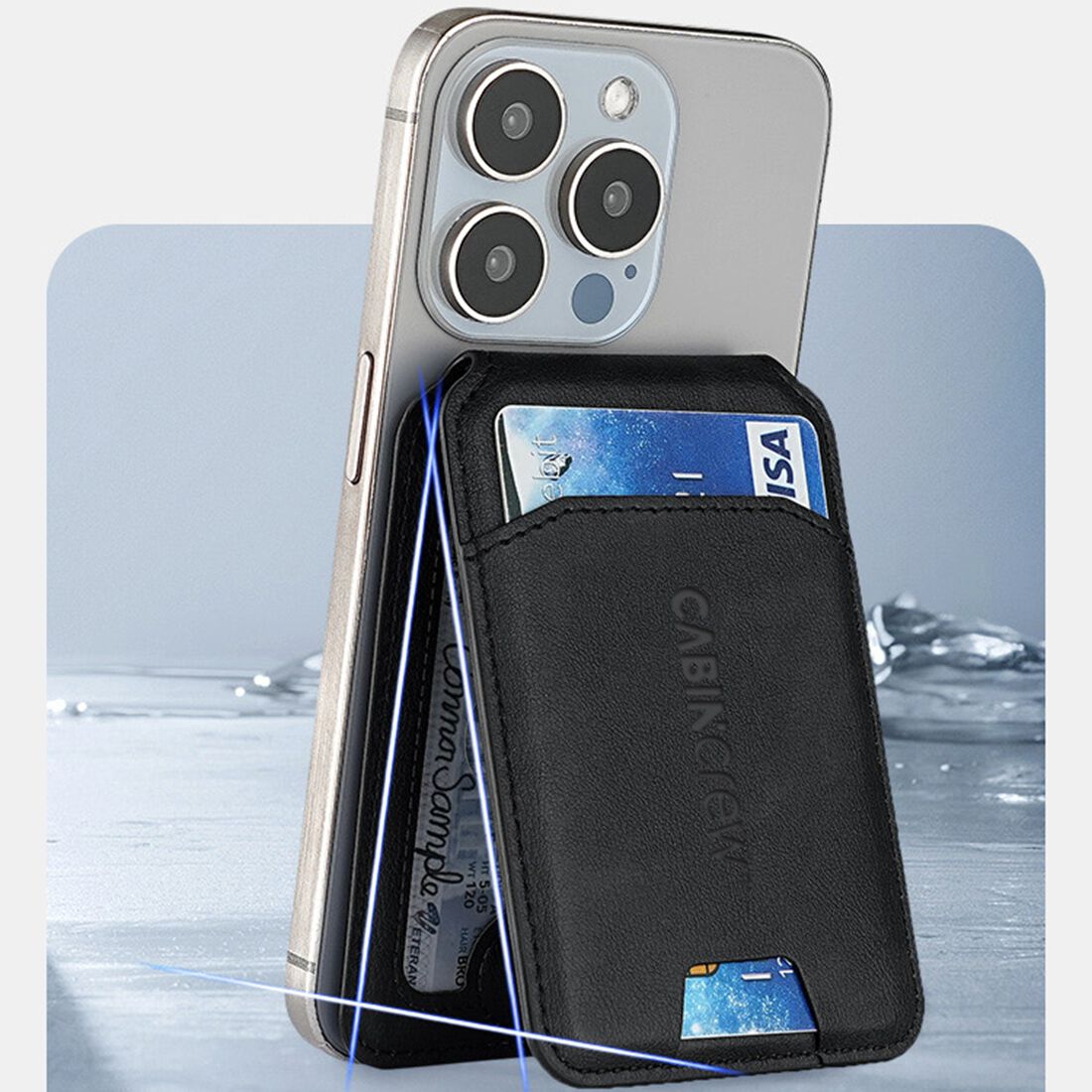 Cabin Crew 5-card Flip Fold MAG Wallet Black, , scaau_hi-res