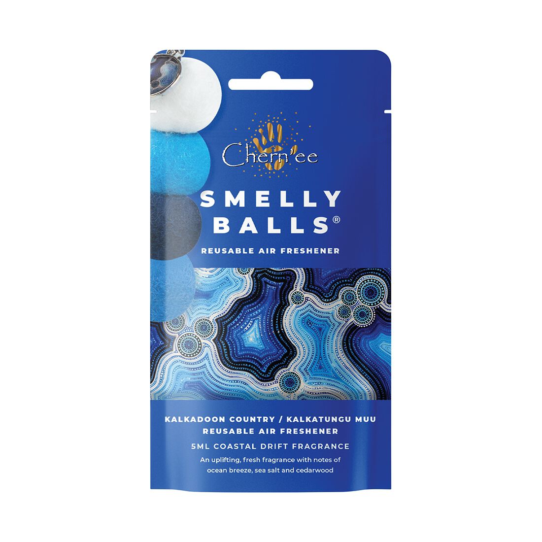 Smelly Balls Chern'ee Sutton Air Freshener Set Coastal Drift 5ml, , scaau_hi-res