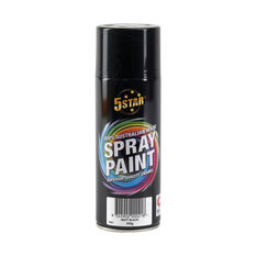 5 Star Enamel Spray Paint Matt Black 250g, , scaau_hi-res