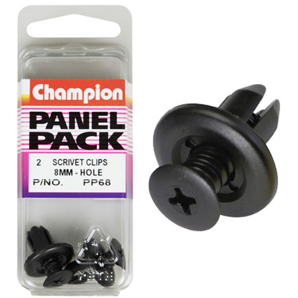 Champion Scrivet Clips 8mm, PP68, Panel Pack Supercheap Auto