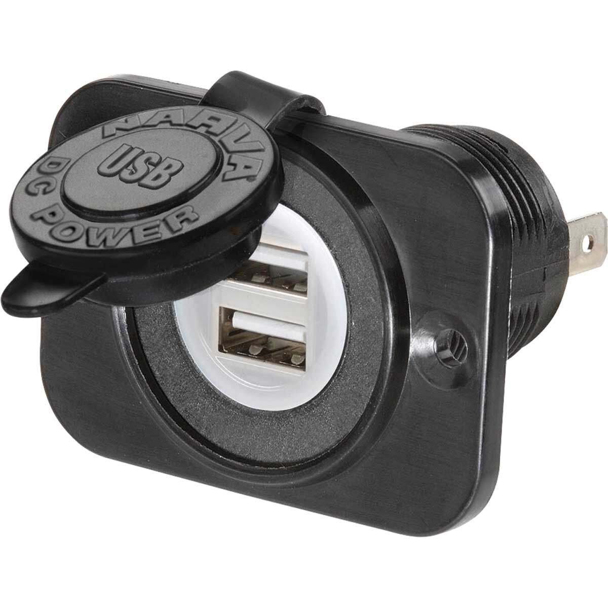 Flush mount outlet cigarette lighter usb