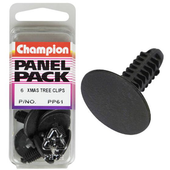 Champion Panel Pack Christmas Tree Clips PP61, Black Supercheap Auto