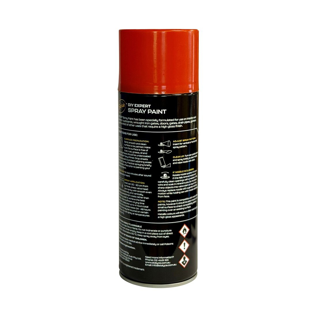 5 Star Enamel Spray Paint Gloss Red 250g, , scaau_hi-res