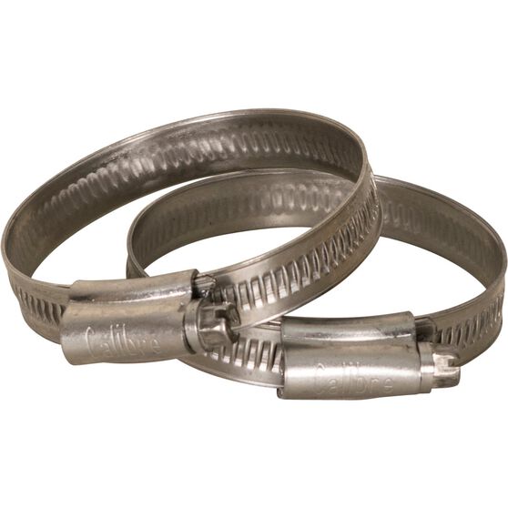 Calibre Hose Clamps - Stainless Steel, Solid Band, 45-60mm, 2 Pieces, , scaau_hi-res